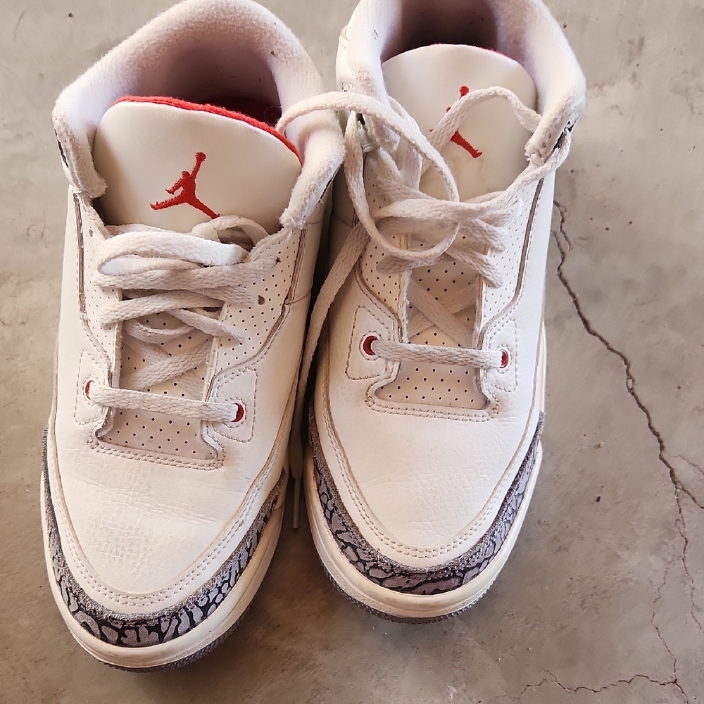 White and Red High-Top Sneakers